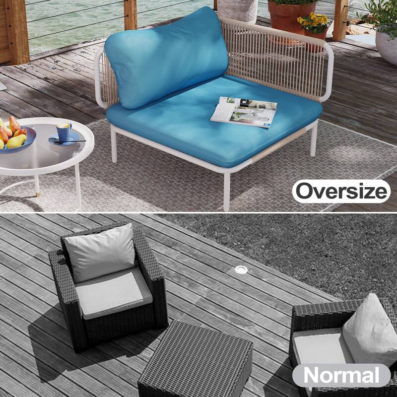 Pellebant Outdoor Sectional Sofa Patio Conversation Seating Set