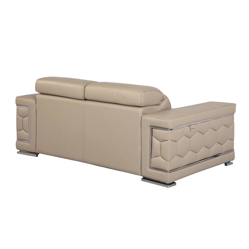 Top Grain Italian Leather Loveseat