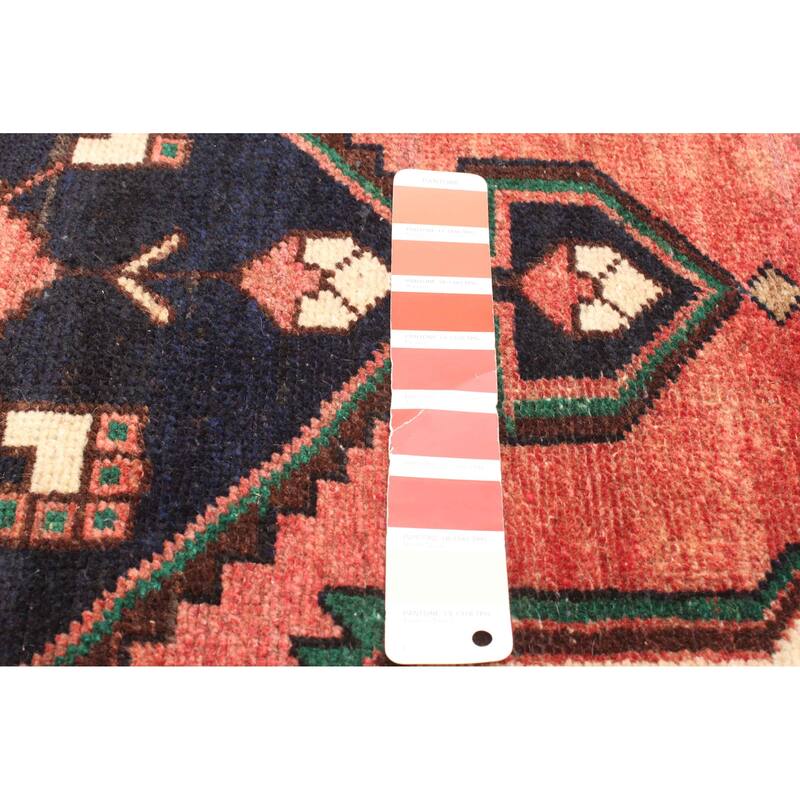 ECARPETGALLERY Hand-knotted Andelz Red Wool Rug - 3'5 x 9'8