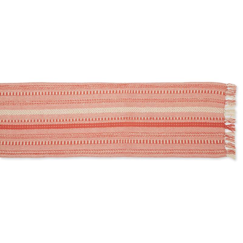 DII Black Braided Stripe Table Runner
