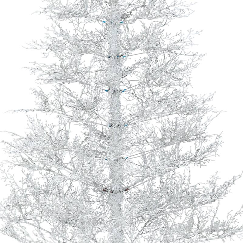 6 /7.5 FT Prelit White Artificial Birch Christmas Tree with Remote