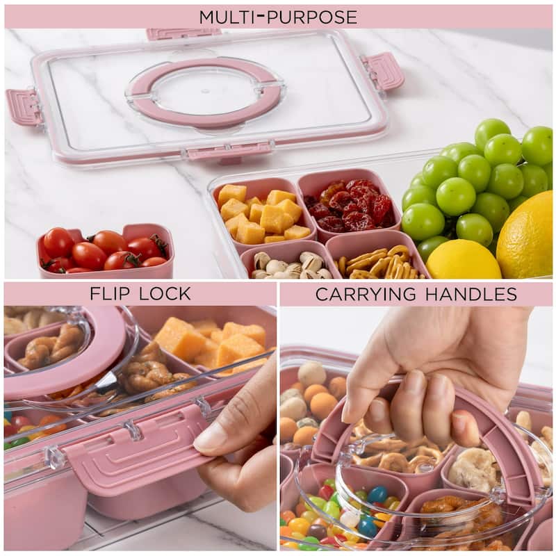 COOK WITH COLOR Snackle Box for Kids Lunch Box and Snack Container