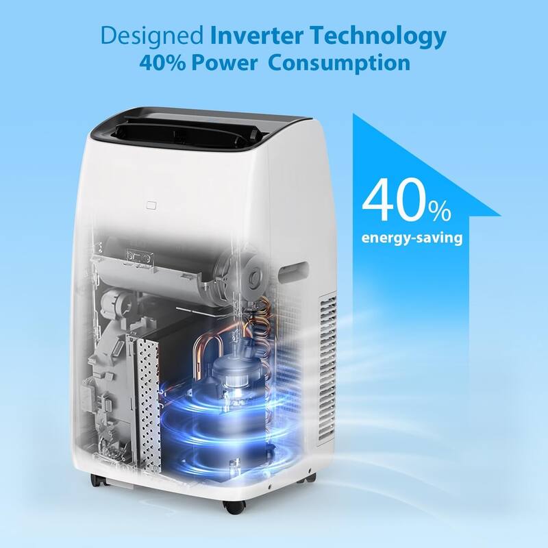 14000 BTU Portable Air Conditioner with Heater & Dehumidifier