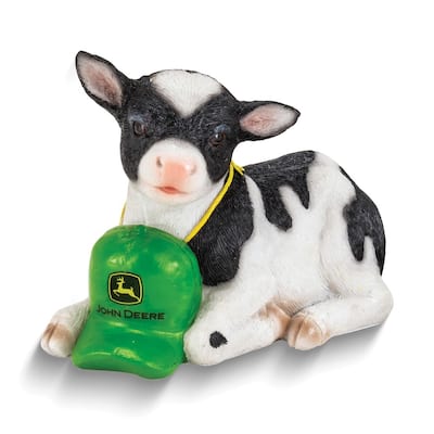 Curata John Deere Calf with Cap Polyresin Savings Bank