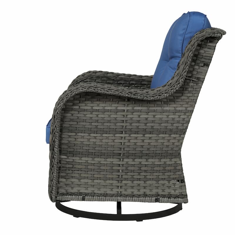 Outdoor Rattan Rocker Wicker Swivel Rocking Chair
