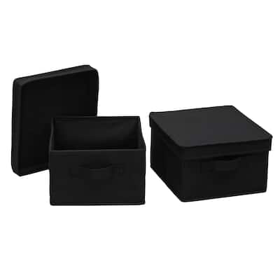 Household Essentials Storage Box with Fully Removable Lid, Set of 2