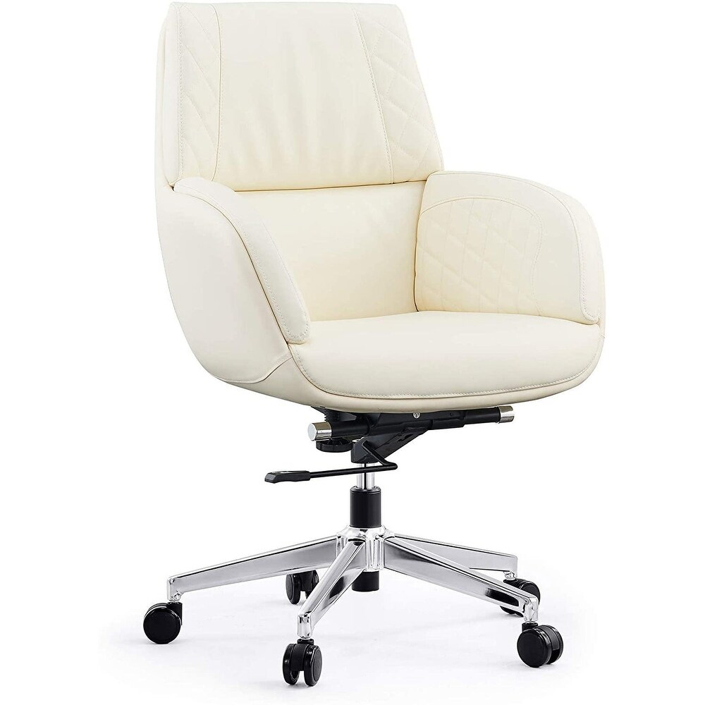 Leather upholstered hotsell office chair
