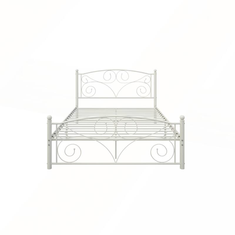 Unique Flower Sturdy System Metal Bed Frame