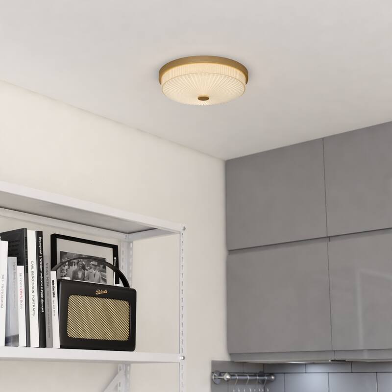 Vaxcel Lighting C0325 Preston 13" Wide LED Flush Mount Drum Ceiling