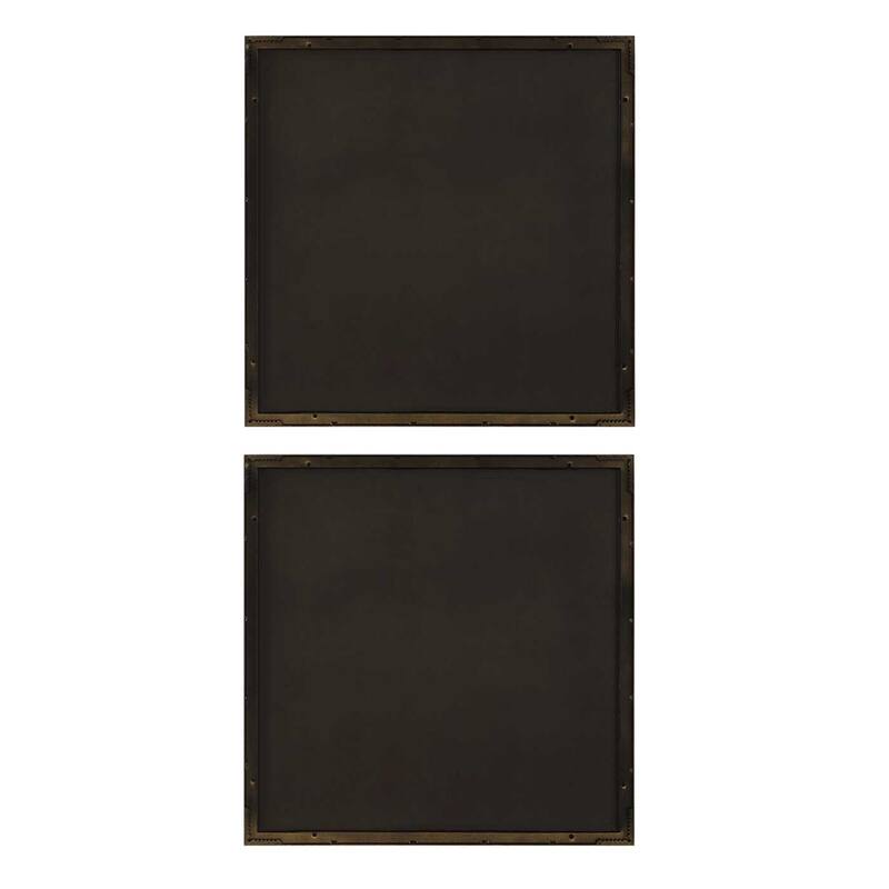 Uttermost Golden Terrain Wooden Wall Decor (Set of 2) - 19.88" W x 19.88" H x 1.63" D