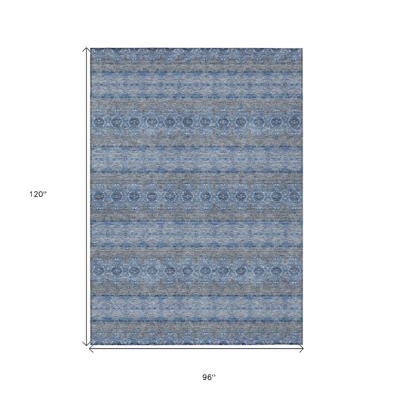 HomeRoots Floral Medallion Transitional Rectangle Outdoor Rug