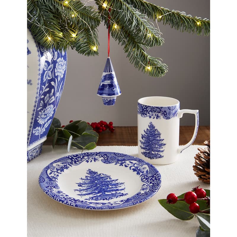 Spode Blue Italian 8 in Christmas Plate