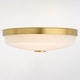 preview thumbnail 12 of 11, Preston 1-Light Dome Flush Mount LED Lighting Fixture, Clear Ribbed Glass Shade Low Ceilings, Hallway, Kitchen