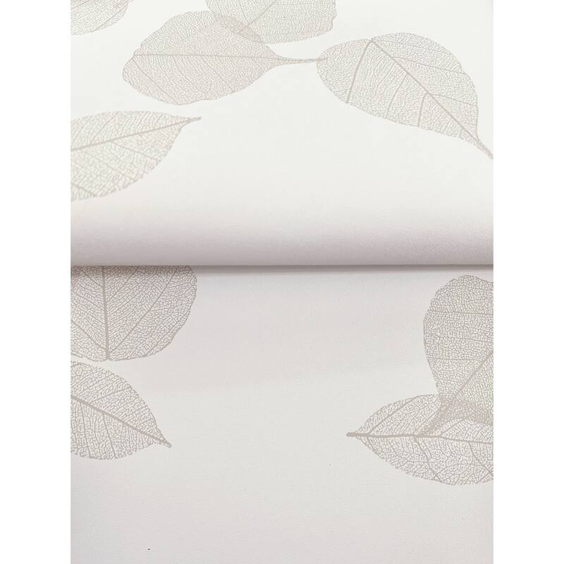 Myles White Leaves Wallpaper