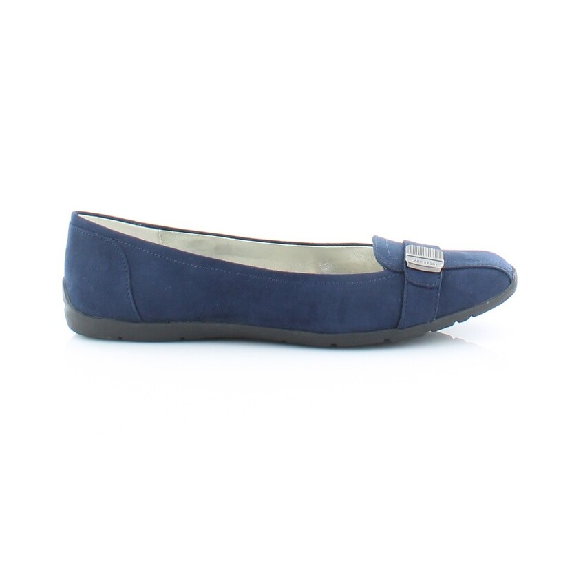 anne klein navy blue flats