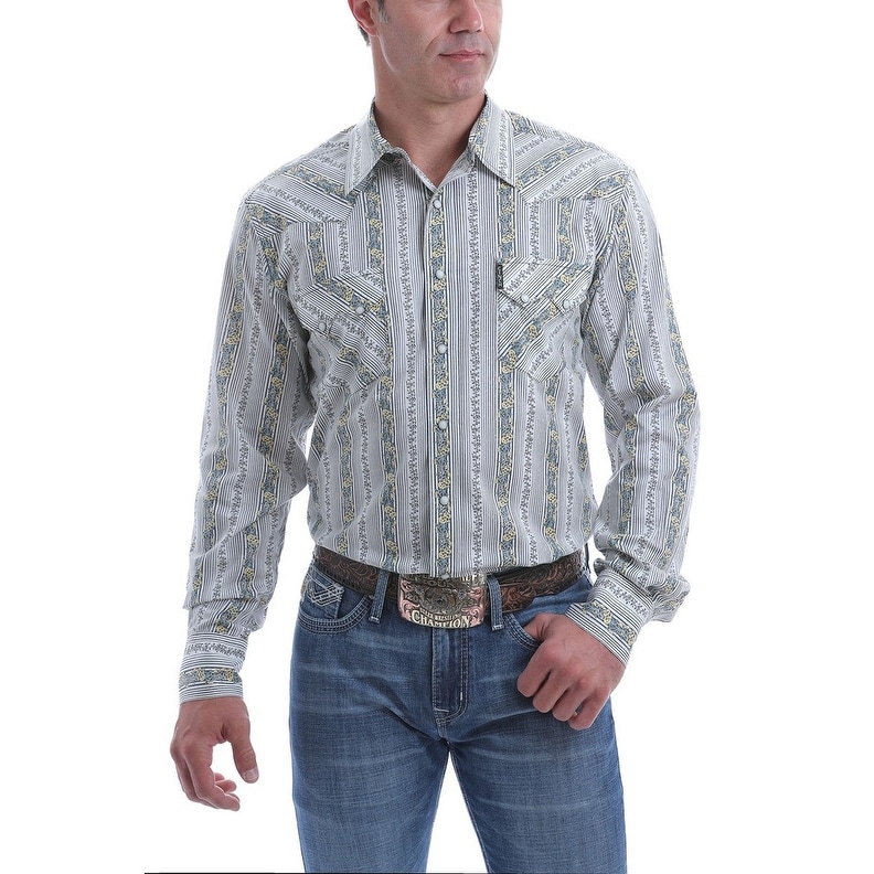 Cinch Western Shirt Men L/S Marble Snap 