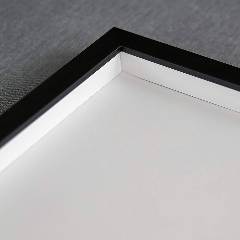 10x20 Shadow Box Frame Black Wood | With a 3/4" Usable Display Depth | Includes a Royal Blue Real Suede Texture Acid-Free