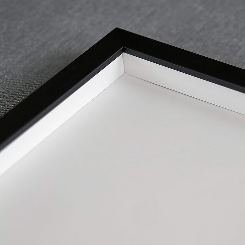 14x22 Shadow Box Frame Black Wood | With a 3/4" Usable Display Depth | Includes a Royal Blue Real Suede Texture Acid-Free
