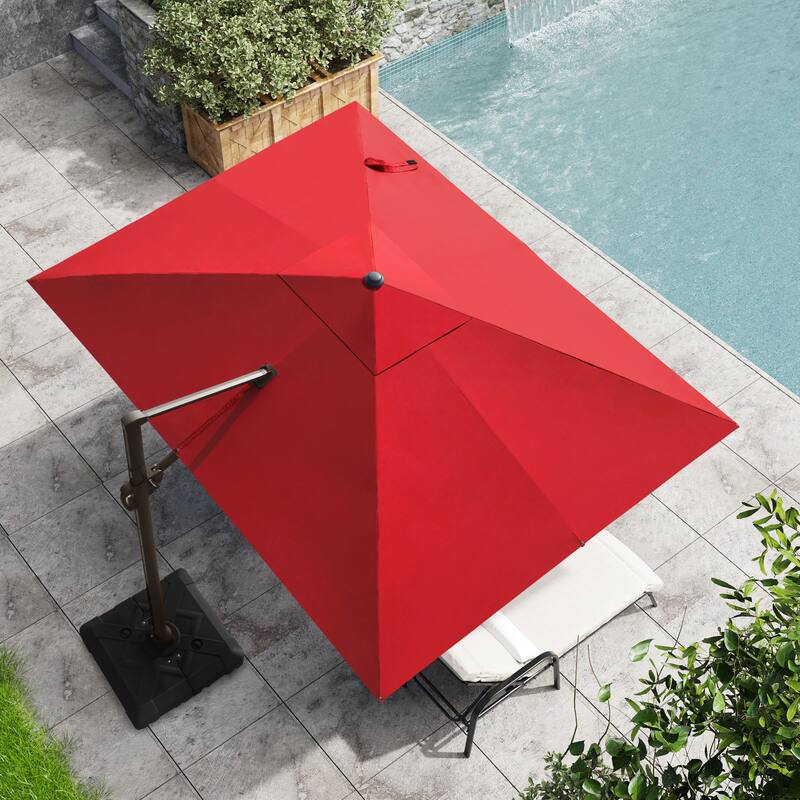 Crestlive Products 11 x 9 FT Outdoor Patio Offset Cantilever Umbrella