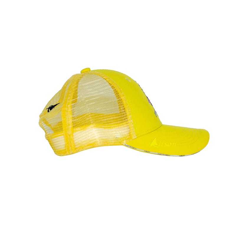 HMS Victory Embroidered Cap in Yellow by Alison - Multi-Color