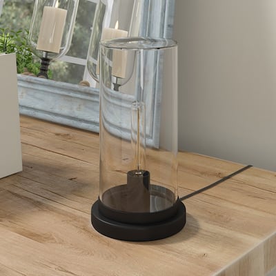 Perabo 13" Tall Uplight Mini Lamp with Glass Shade - 7" Wide