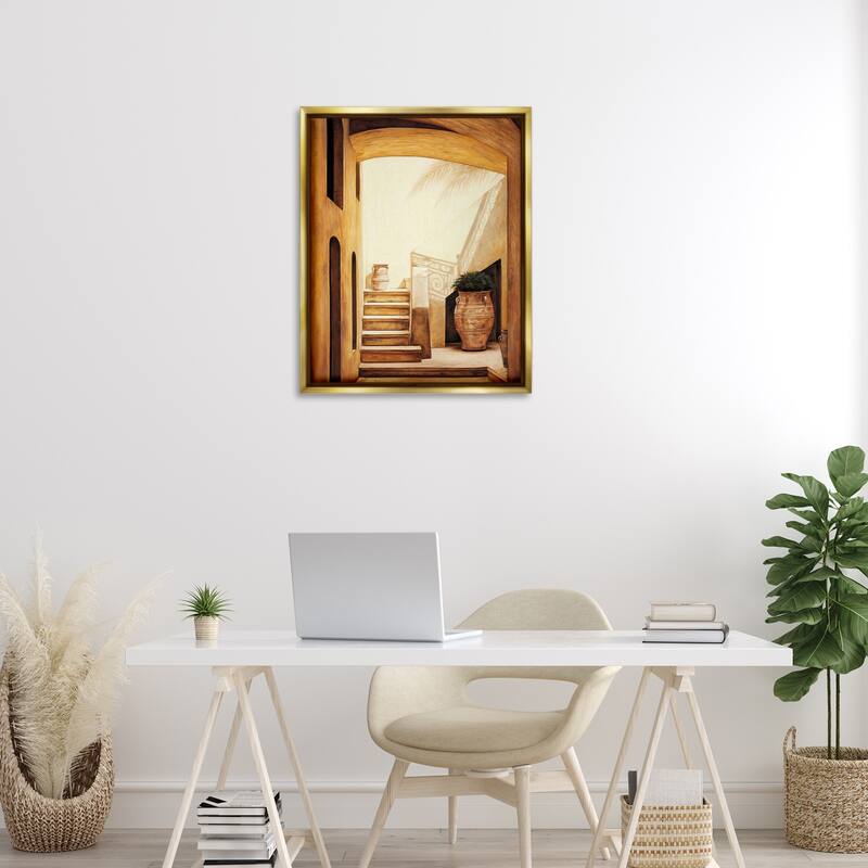 Stupell Timeless Architecture Interior Framed Floater Canvas Wall Art Design By Eduardo