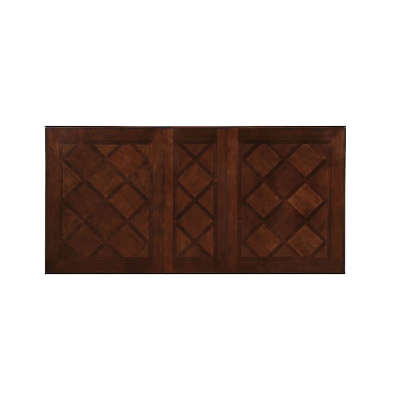 Roke Traditional Cherry Solid Wood 7-Piece Expandable Dining Table Set by Furniture of America