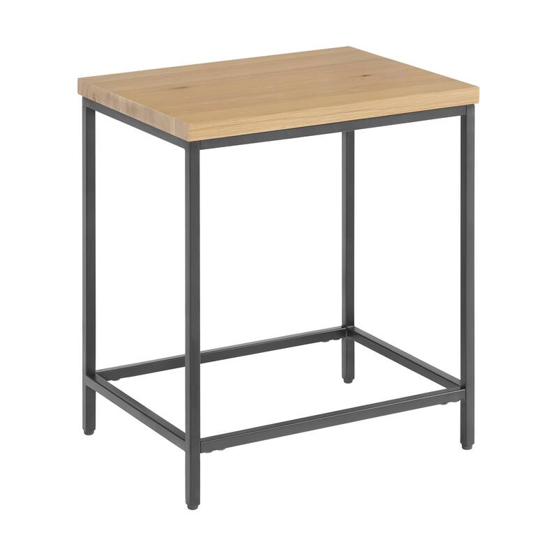 Lavish Home Set of 2 Modern Nesting Tables, Oak