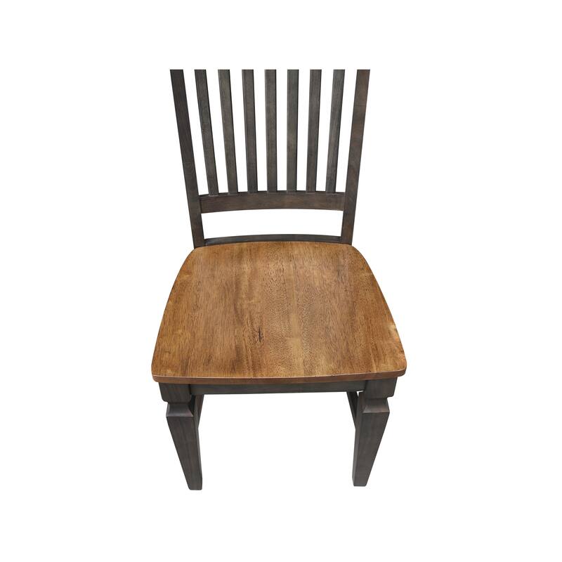 Solid Wood Vista Slat Back Dining Chairs - Set of Two
