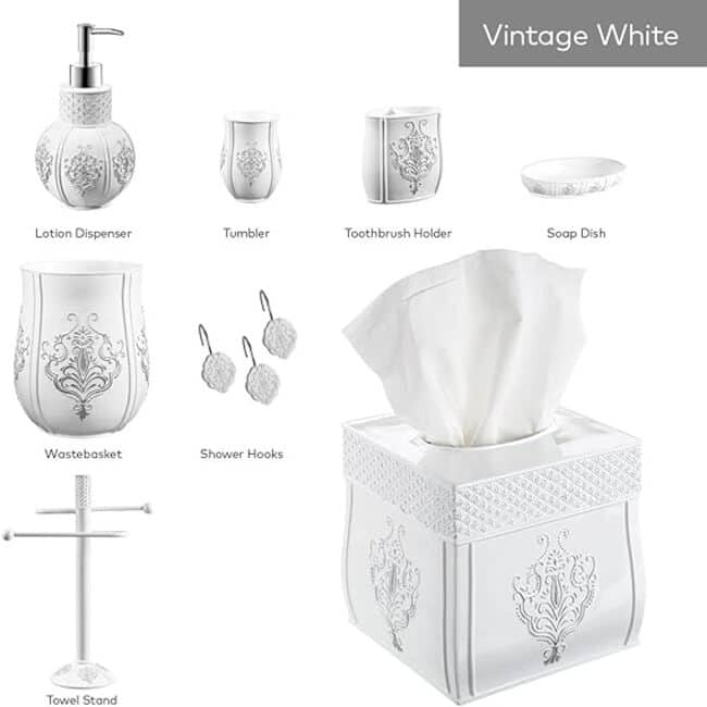 Creative Scents Vintage White Hand Soap Dispenser