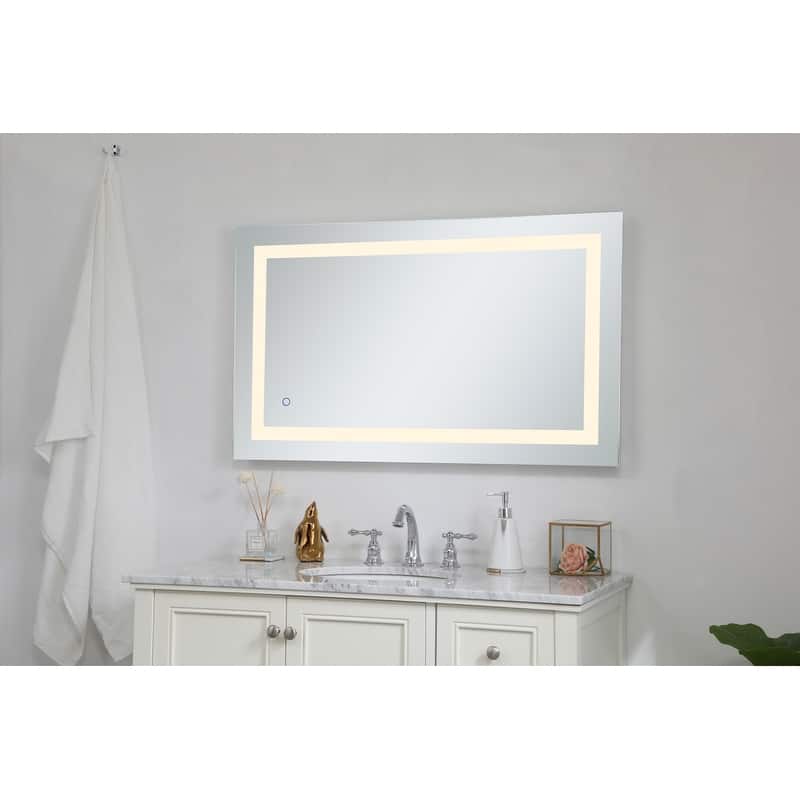 Silver Orchid Gael Silver Hardwired LED Mirror