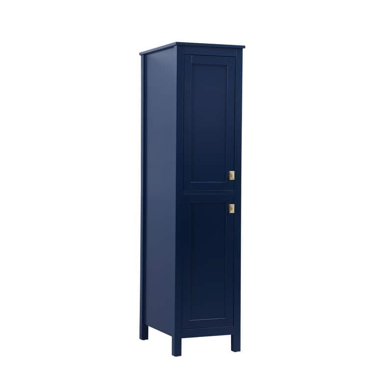 Indigo Home 16 Inch Bathroom Linen Storage Freestanding Cabinet