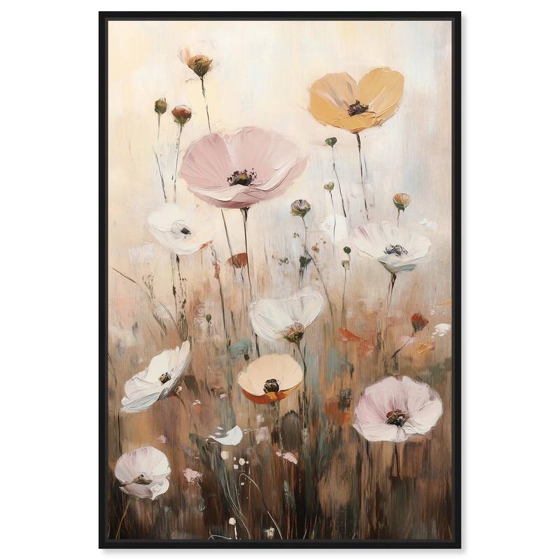 Delicate Flowers in Bloom Canvas by Art Remedy - Black - 20" x 30"