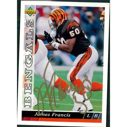 Shop Signed Francis James Cincinnati Bengals 1993 Upper Deck
