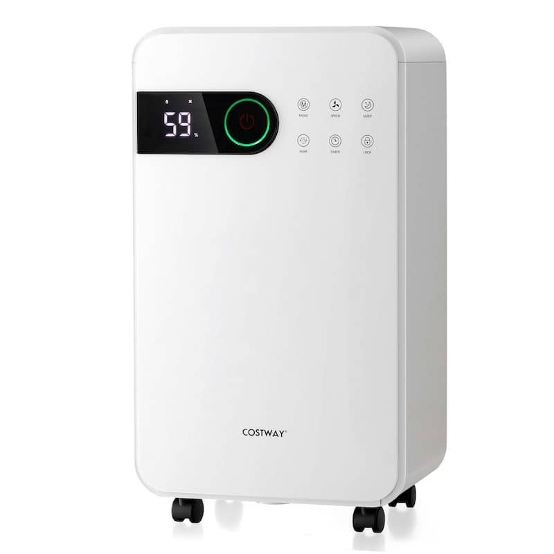 2500 Sq. Ft Dehumidifiers Portable 32 Pint Air Dehumidifier for Home - White