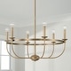 preview thumbnail 5 of 3, Rylann 6-light Aged Brass Chandelier