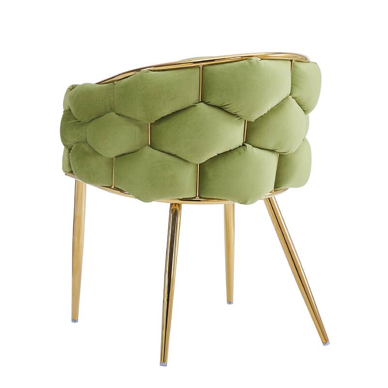 Set of 2 Luxury Accent Chair with Gold Legs