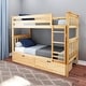 preview thumbnail 4 of 42, Max and Lily Twin Bunk Bed with Storage Drawers Natural