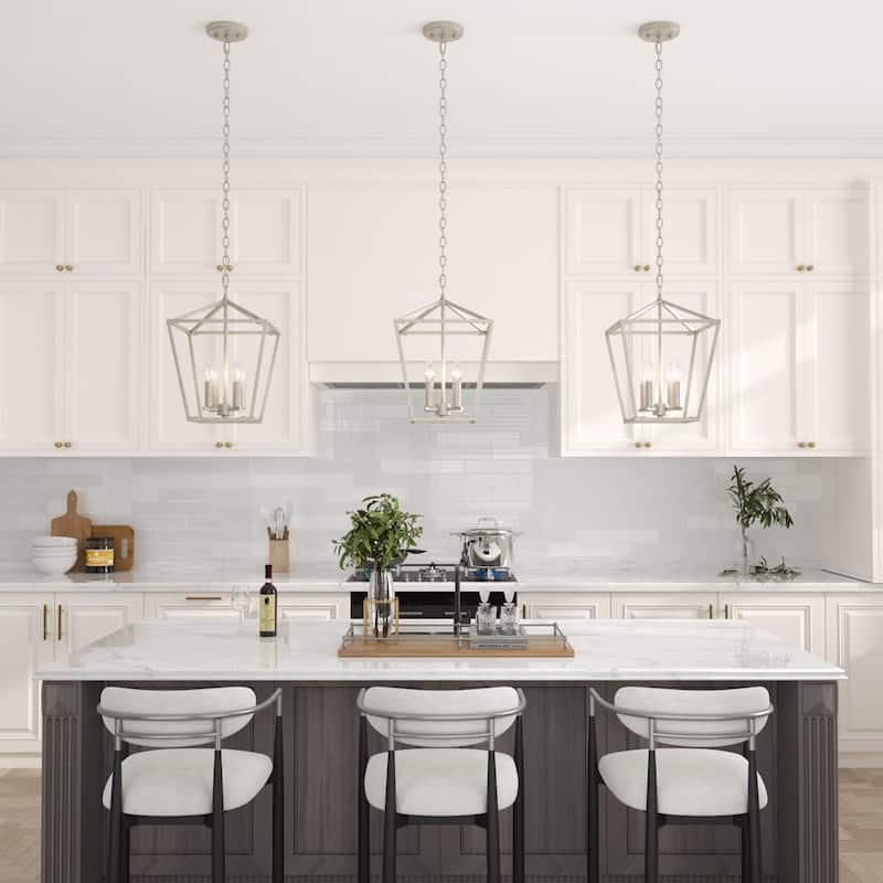 Acroma 4-light Modern Farmhouse Lantern Kitchen Island Pendant