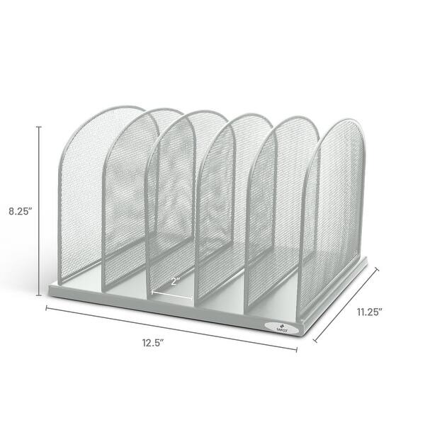 Onyx 5 Upright Desk Organizer, Desktop Storage for Files, Papers, Books, Folders