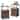 Gymax 2PCS Nightstand Bedside End Table with 2 Fabric Drawers &