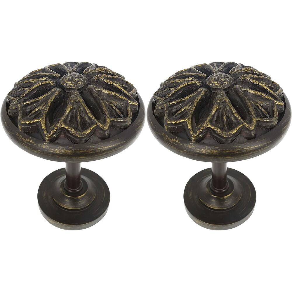 MERIVILLE Set of 2 Petal Window Drapery Medallion Holdbacks
