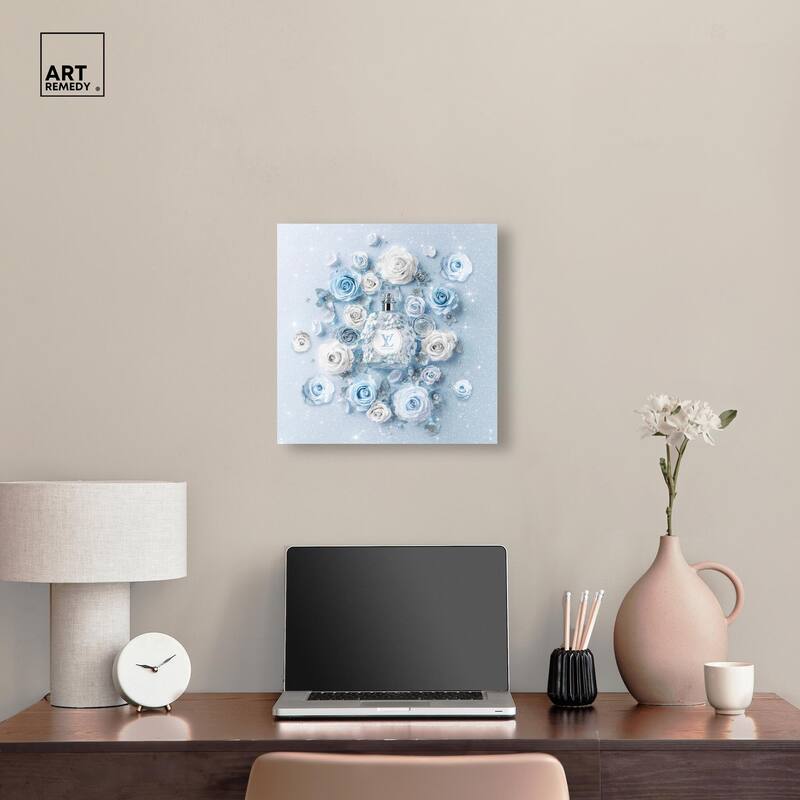 Sparkling Floral Perfume Canvas by Art Remedy, Gallery Wrapped
