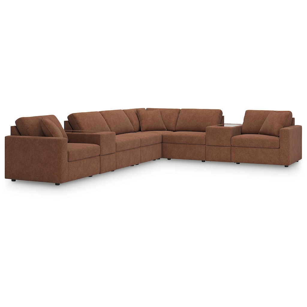 Signature Design by Ashley Modmax 8-Piece Sectional with Storage Consoles - 156" W x 124" D x 36" H