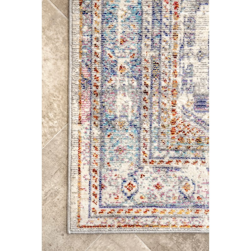 Nuloom Traditional Vintage Geometric Tiles Alonzo Area Rug