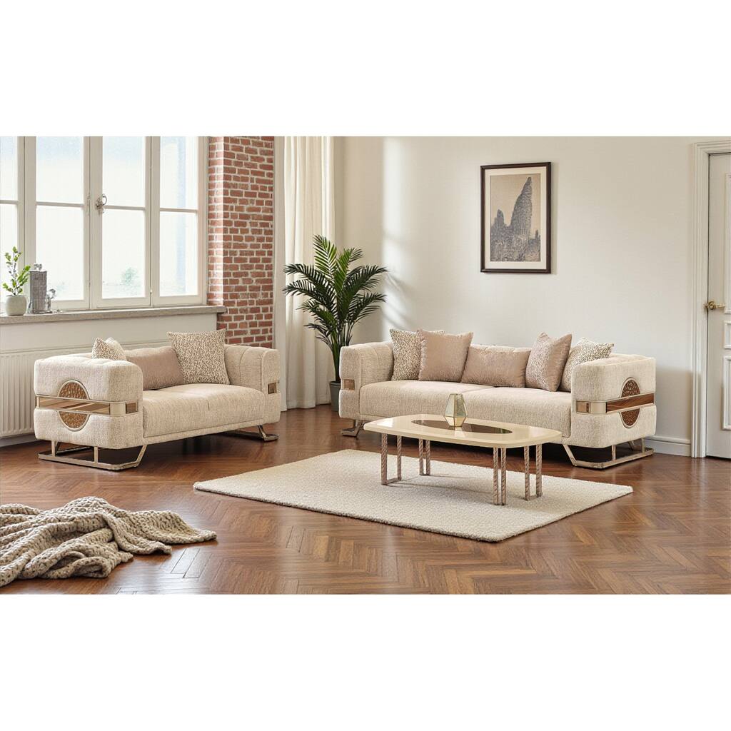 Devanto 2 Pieces Living Room Sets 1 Sofa 1 Loveseat