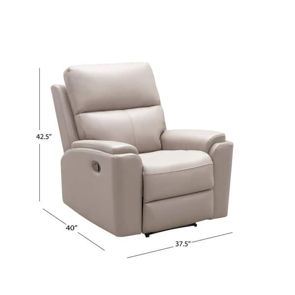 Abbyson Jackson Top Grain Leather Manual Recliner - Bed Bath & Beyond ...