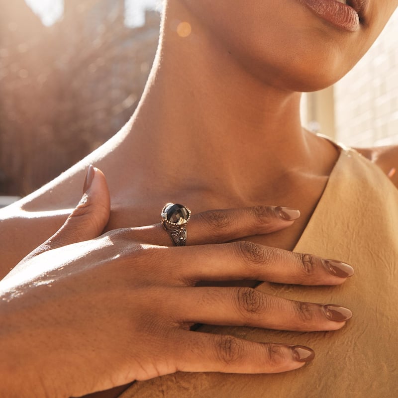 Konstantino Calypso Sterling Silver & 18K Yellow Gold, Onyx Statement Ring