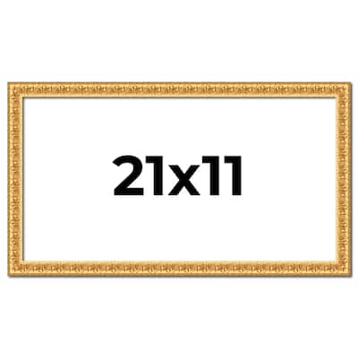 21x11 Frame Gold Real Wood Picture Frame Width 1 inches | Interior