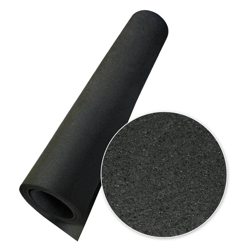 Rubber-Cal "Elephant Bark" Rubber Flooring - 3/16 in. x 4 ft. x 6 ft. - Black - 48 x 24 - Black